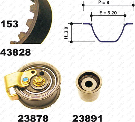 MAPCO Zahnriemensatz Satz  23828