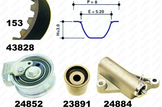 MAPCO Zahnriemensatz 23840