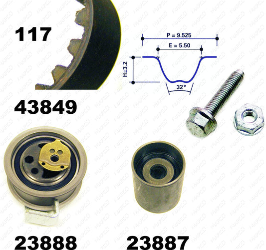 MAPCO Zahnriemensatz 23849