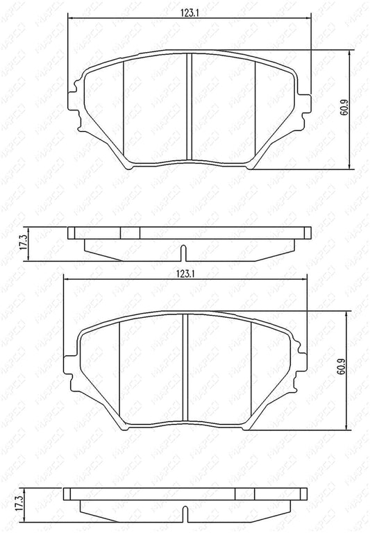 MAPCO Bremsbelagsatz, Scheibenbremse Vorderachse  6768