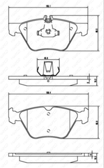MAPCO Bremsbelagsatz, Scheibenbremse Vorderachse  6515