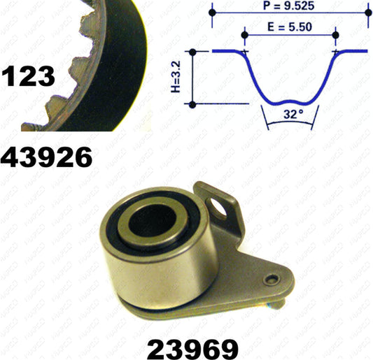 MAPCO Zahnriemensatz 23926