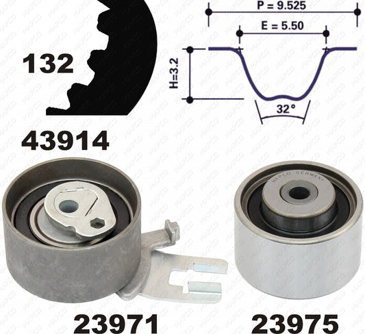 MAPCO Zahnriemensatz 23914