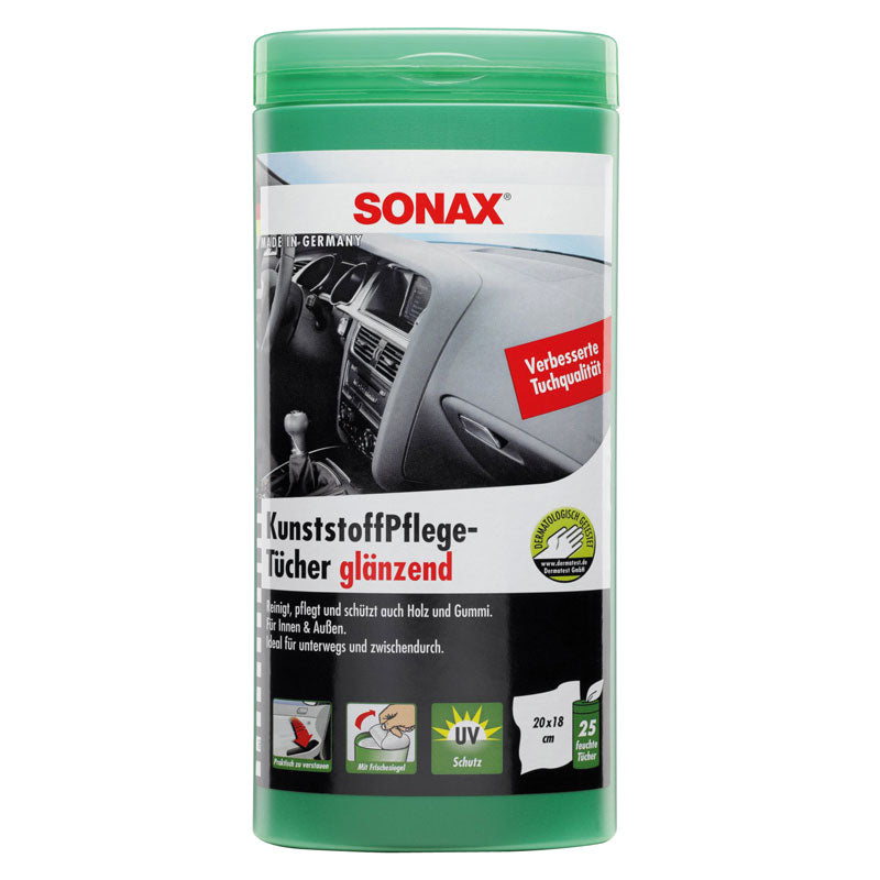 Sonax 412.100 Kunststoffpflegetücher glänzend Box 25pcs