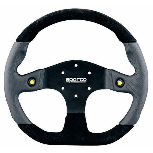 Sparco Universelles Sportlenkrad 'L999 Mugello' - Grau Leder & Schwars Wildleder - Diameter 330mm