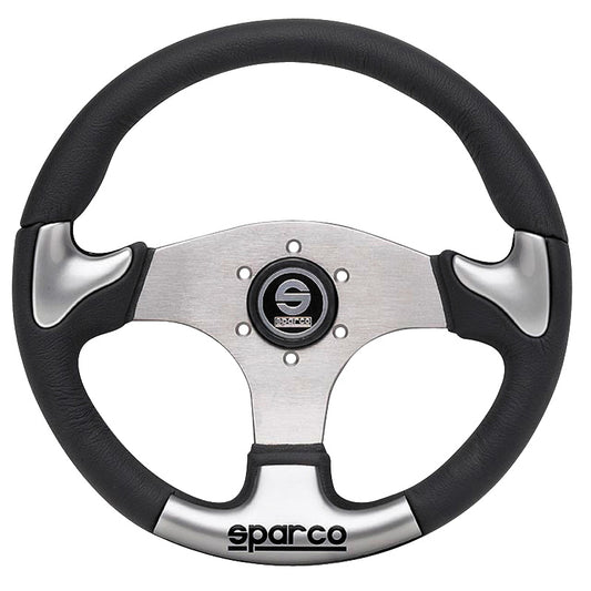 Sparco Universelles Sportlenkrad 'P222' - Schwarz/Grau/Aluminium - Diameter 345mm