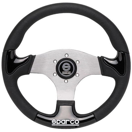 Sparco Universelles Sportlenkrad 'P222' - Schwarz/Aluminium - Diameter 345mm