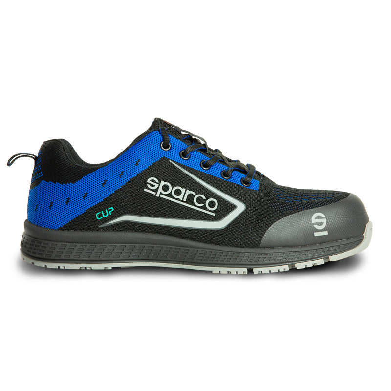 Sparco Leichtgewicht Sicherheitsschuhe Cup S1P Ricard Schwarz/Blau Größe 39