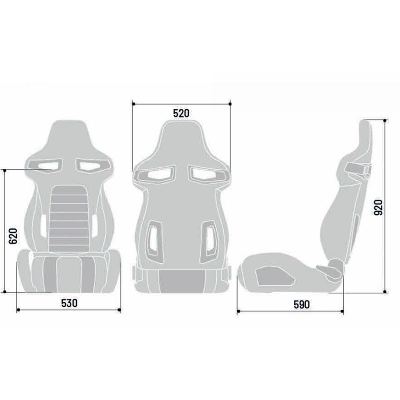 Sparco Sportsitz R333 Schwarz/Grau (Verstellbar)