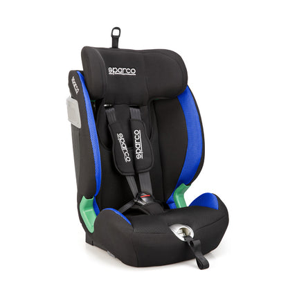 Sparco Kindersitz SK5000I (Isofix) Schwarz/Blau i-Size 76-150cm (ECE-R129/03)