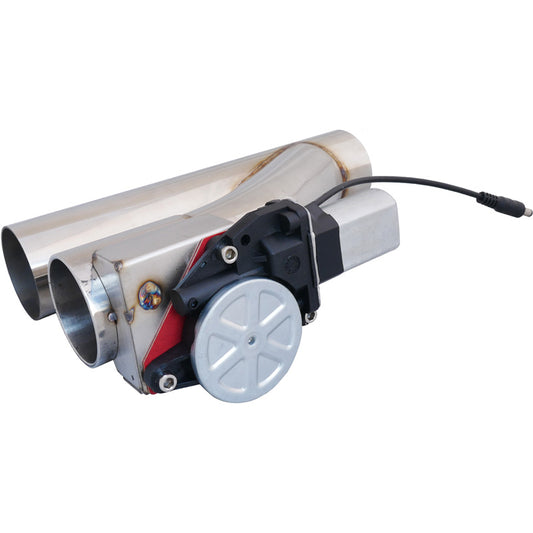 Simoni Racing Universel Y-Stück Auspuff-Regelventil (On/Off) mit Schalter & Kabelsatz