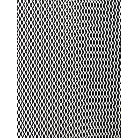 Simoni Racing Schwarz Aluminium Renngitter - 125x20cm - Rauten 9x4mm