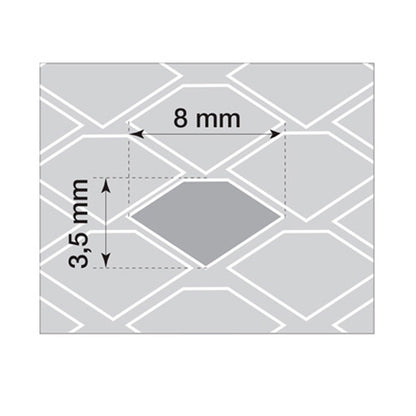 Simoni Racing Schwarz Aluminium Renngitter - 110x50cm - Rauten 3,5x8mm