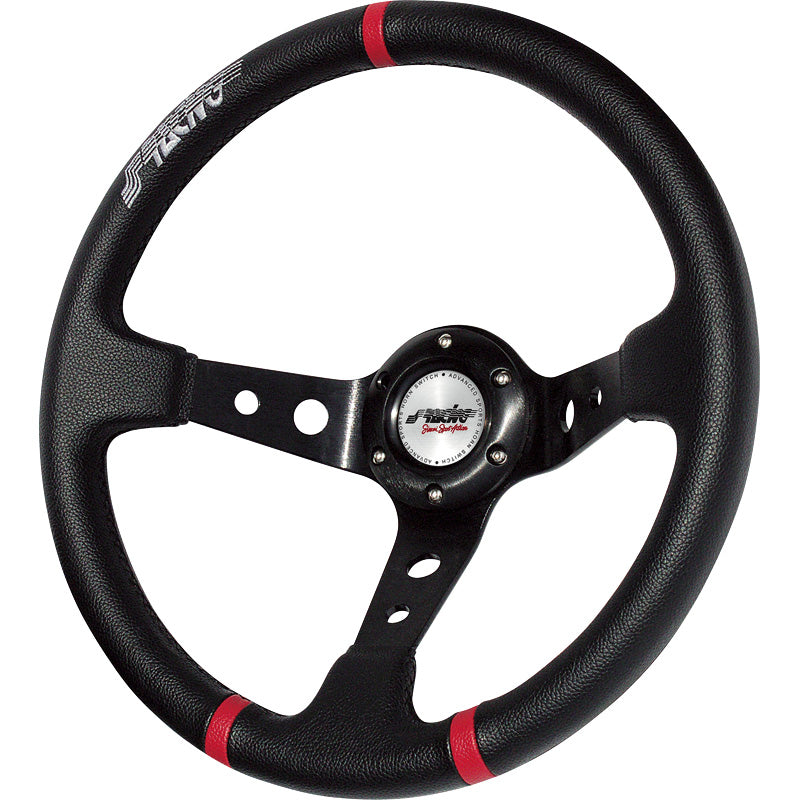 Simoni Racing Sportlenkrad Gravel 350mm - Schwarz Bioleder (Deep Dish)
