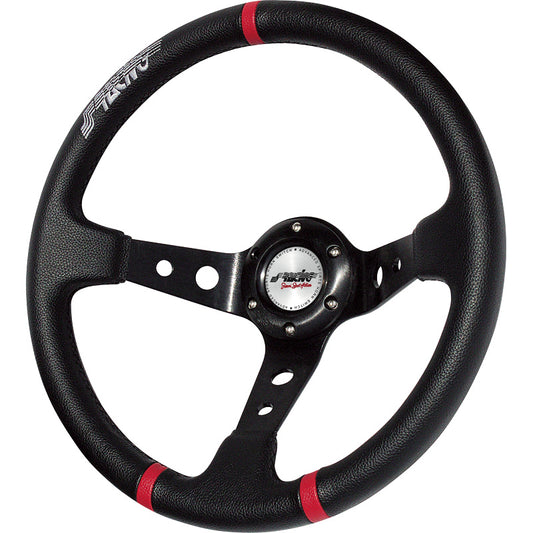 Simoni Racing Sportlenkrad Gravel 350mm - Schwarz Bioleder (Deep Dish)