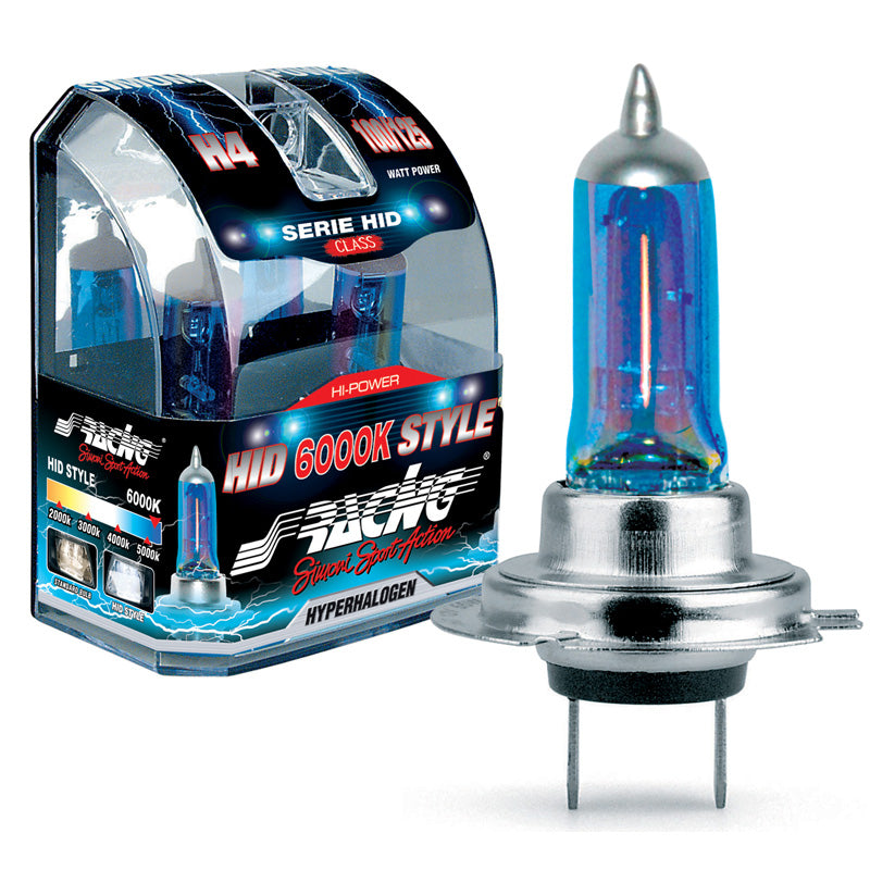 Simoni Racing Halogen Birnen 'HID Style' H7 (6000K) Hyperweiß 12V/55W, Satz à 2 Stück ECE-R37