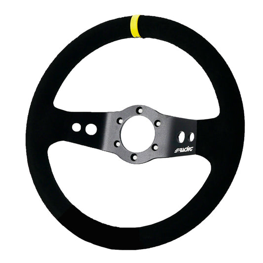 Simoni Racing Sportlenkrad Rally 320mm - Schwarz Suède (Deep Dish - 47mm)