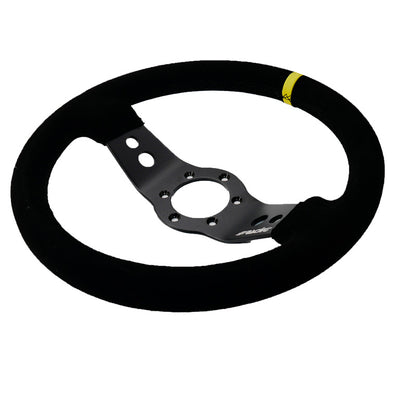Simoni Racing Sportlenkrad Rally 320mm - Schwarz Suède (Deep Dish - 47mm)