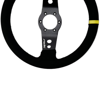 Simoni Racing Sportlenkrad Rally 320mm - Schwarz Suède (Deep Dish - 47mm)