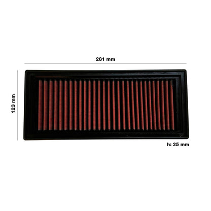 Simoni Racing Luftfilter passend für Fiat Panda 1.1/1.2 (52,60 PS) 2003-2011 / Lancia Ypsilon 1.2 (60 PS) 2003-2007