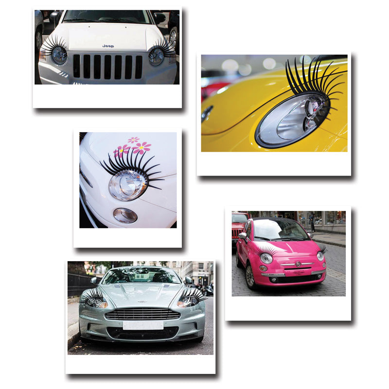 Simoni Racing Selbstklebende Scheinwerferwimper - Schwarz - Satz 2 Stück