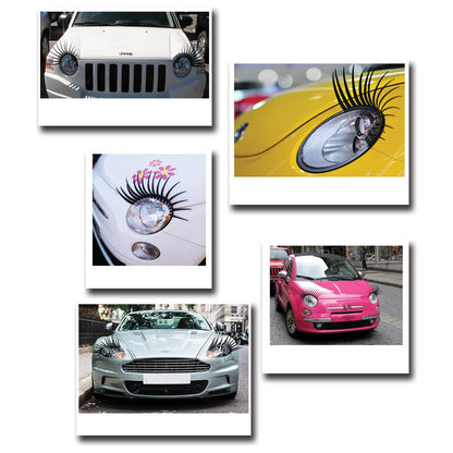 Simoni Racing Selbstklebende Scheinwerferwimper - Schwarz - Satz 2 Stück