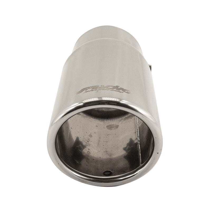 Simoni Racing Auspuffzierstücke Rund/Schräg Edelstahl - Ø76xL180mm - Anschluß ->64mm
