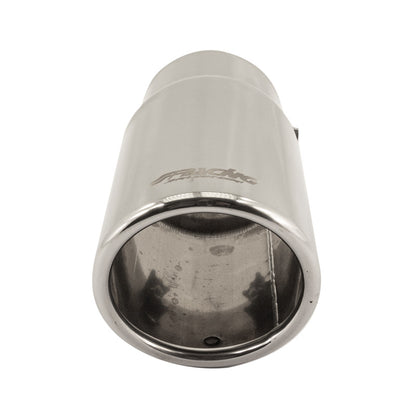 Simoni Racing Auspuffzierstücke Rund/Schräg Edelstahl - Ø76xL180mm - Anschluß ->64mm