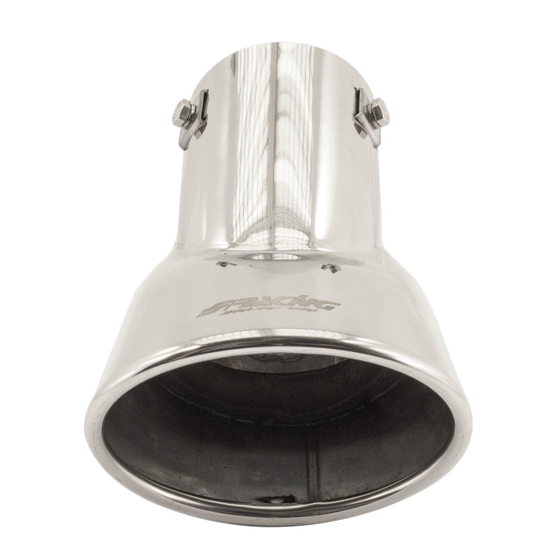 Simoni Racing Auspuffzierstück Oval Edelstahl - 116x86xL180mm - Anschluß 46->74mm