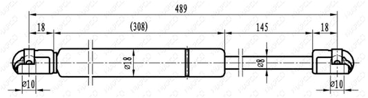 MAPCO Gasfeder, Koffer-/Laderaum 91601