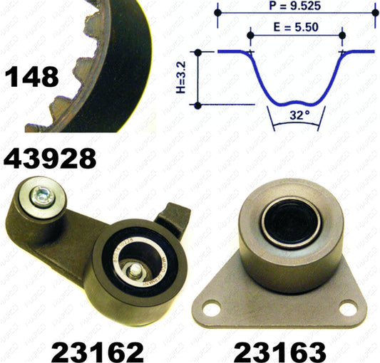 MAPCO Zahnriemensatz 23928