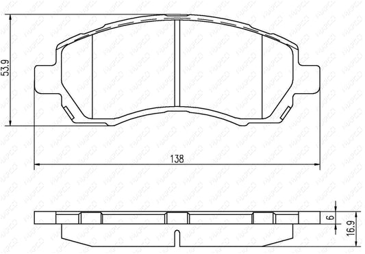 MAPCO Bremsbelagsatz, Scheibenbremse Vorderachse  6844