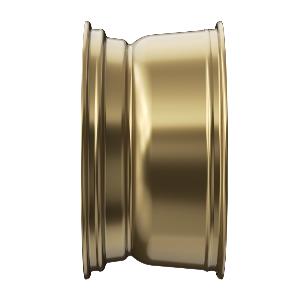 AXXION Felge Y1 Gold glänzend lackiert mit Hochglanzpoliertem Felgenbett