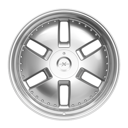 AXXION Felge Y1 Race Silber lackiert mit Hochglanzpoliertem Felgenbett