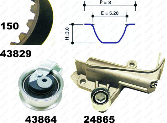 MAPCO Zahnriemensatz Satz  23902