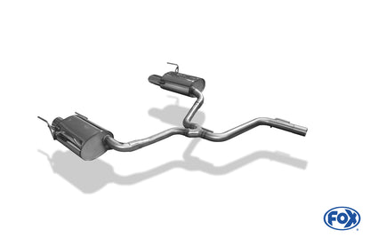 FOX Alfa Romeo 159/ Alfa Romeo 159 Sportwagon Endschalldämpfer rechts/links - 115x85 Typ 38 rechts/links