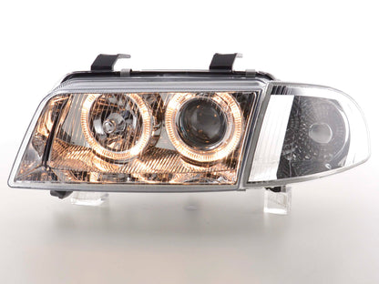 Scheinwerfer Set Angel Eyes Audi A4 Typ B5  95-99 chrom