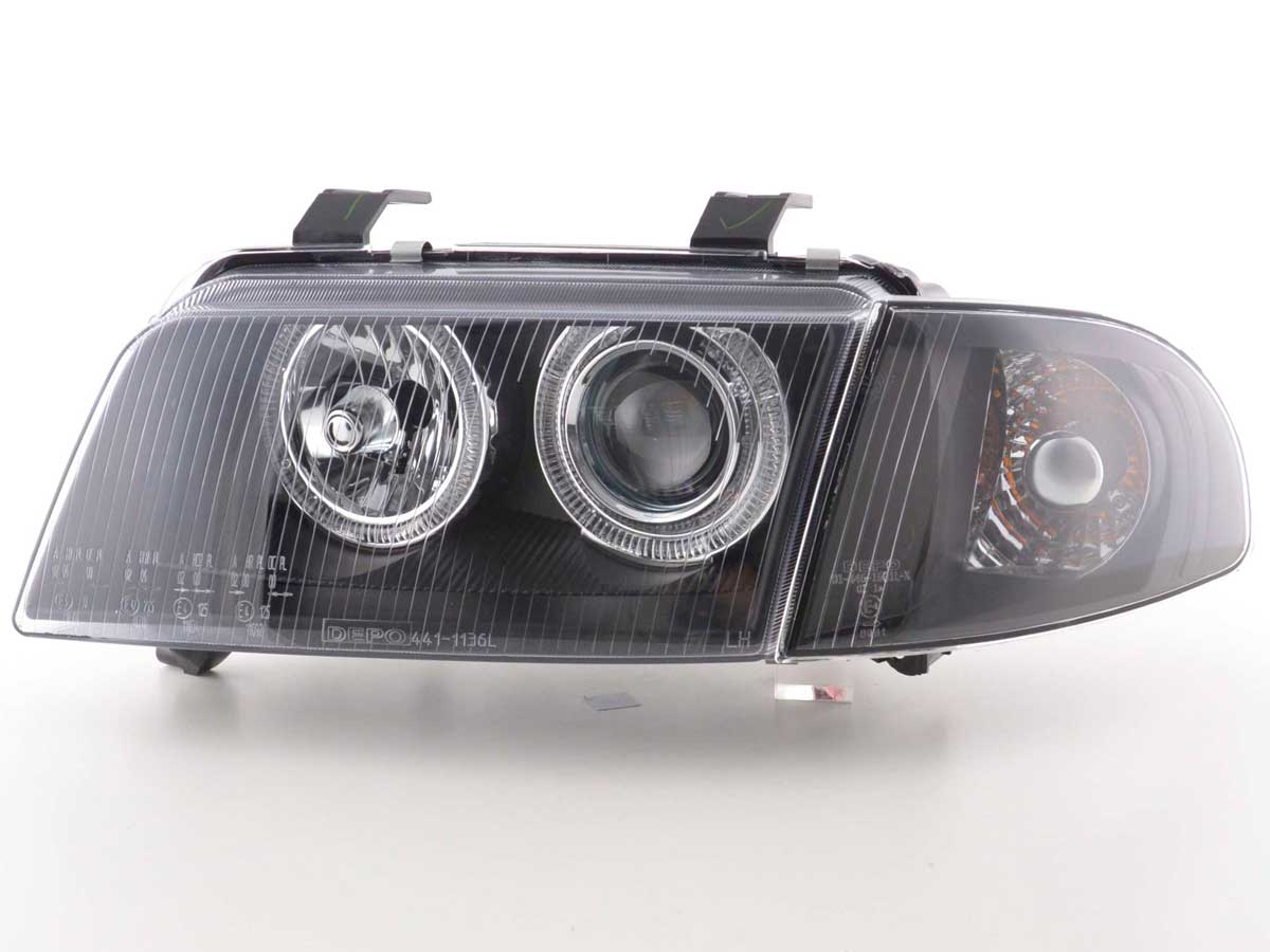 Scheinwerfer Set Angel Eyes Audi A4 Typ B5  95-99 schwarz