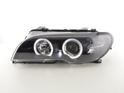 Scheinwerfer Set Angel Eyes BMW 3er E46 Coupe/Cabrio Bj. 03-05 schwarz