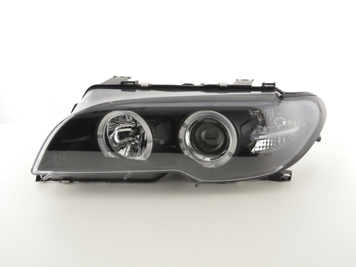 Scheinwerfer Set Angel Eyes BMW 3er E46 Coupe/Cabrio Bj. 03-05 schwarz