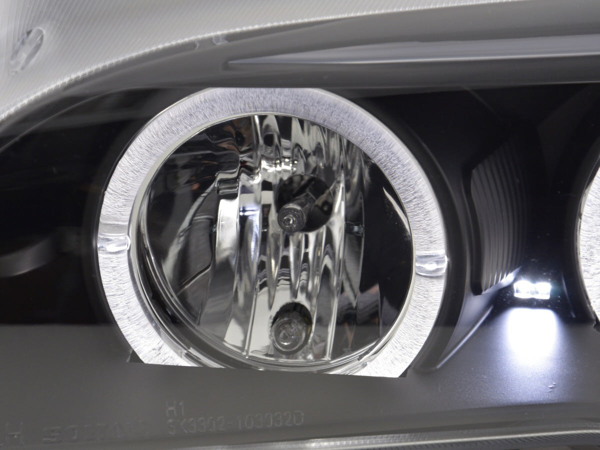 Scheinwerfer Set Angel Eyes BMW 3er E46 Coupe/Cabrio Bj. 03-05 schwarz