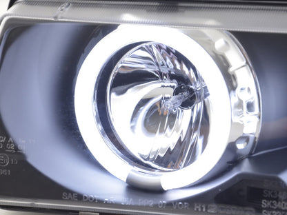 Scheinwerfer Set Angel Eyes CCFL BMW 3er E36 Limo Bj. 92-98 schwarz
