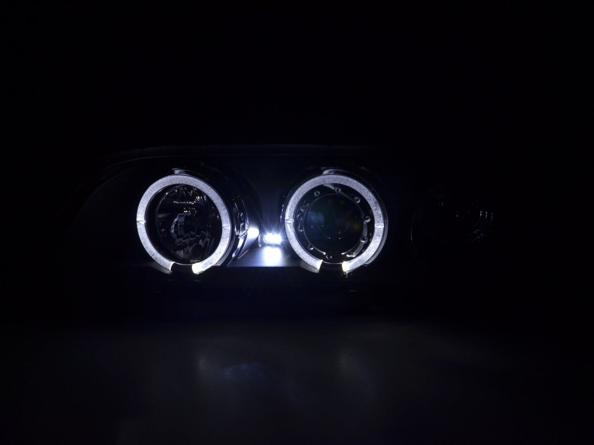 Scheinwerfer Set Angel Eyes BMW 5er E39 Bj. 95-00 schwarz