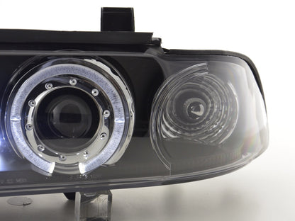 Scheinwerfer Set Angel Eyes BMW 5er E39 Bj. 95-00 schwarz