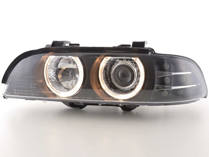 Scheinwerfer Set Angel Eyes BMW 5er E39 Bj. 95-00 schwarz