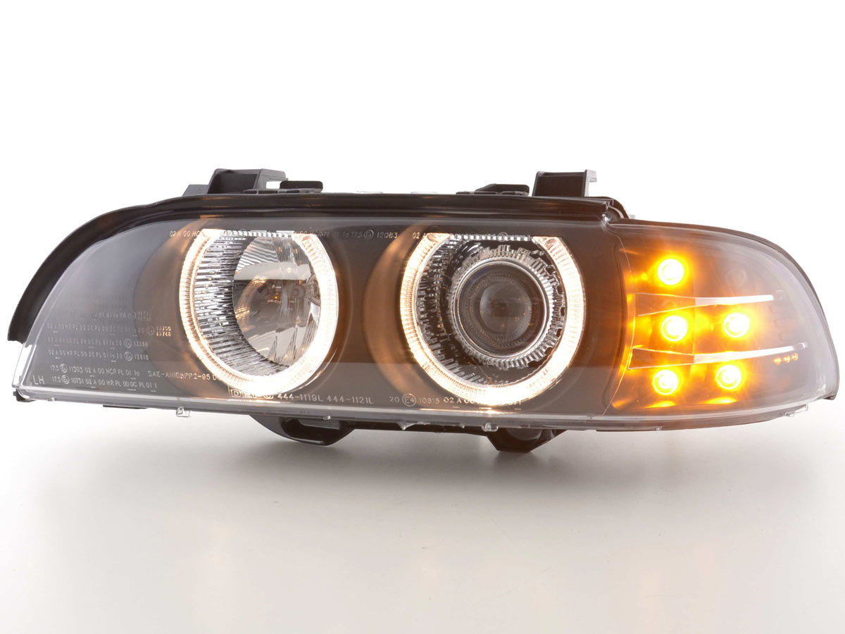 Scheinwerfer Set Angel Eyes BMW 5er E39 Bj. 95-00 schwarz