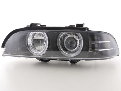 Scheinwerfer Set Angel Eyes BMW 5er E39 Bj. 95-00 schwarz