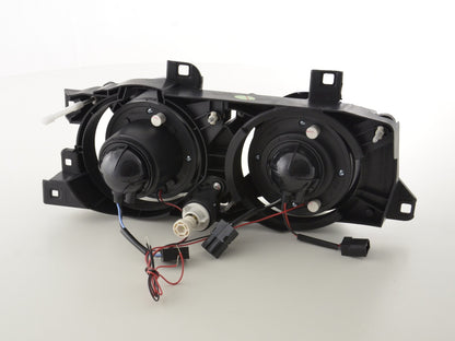 Scheinwerfer Set BMW 5er Typ E34 Bj. 88-94 chrom