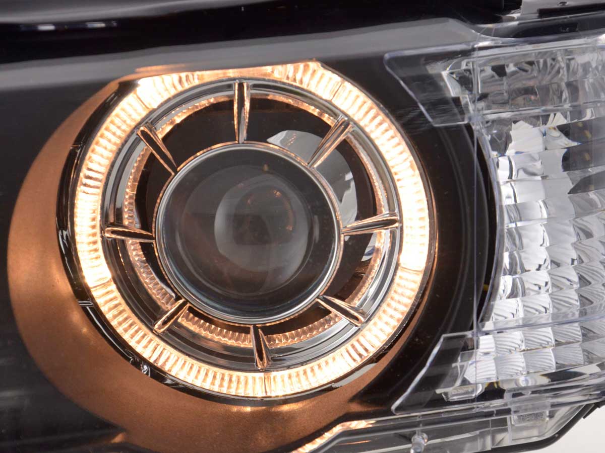 Scheinwerfer Set Angel Eyes BMW X5 Typ E53 Bj. 00-03 schwarz