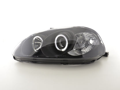 Scheinwerfer Set Honda Civic Coupe/Civic 4-trg. Bj. 96-98 schwarz